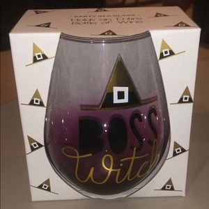 Boss Witch Wine Glass | Halloween Party Decor/Gift